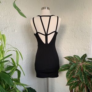 Bodycon mini dress with strappy back